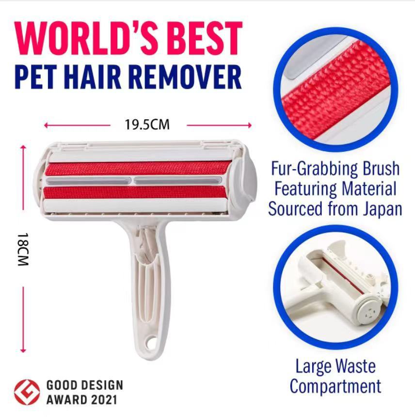 Reusable Pet Hair Remover Roller - Lint-Free Fur Pickup Tool