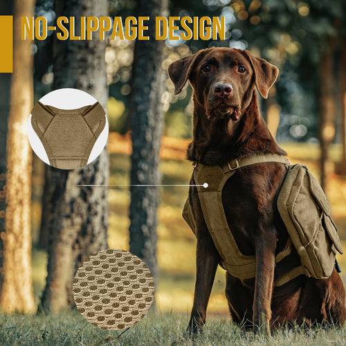 Dog Hiking Backpack - Adventure Saddle Bag Harness
